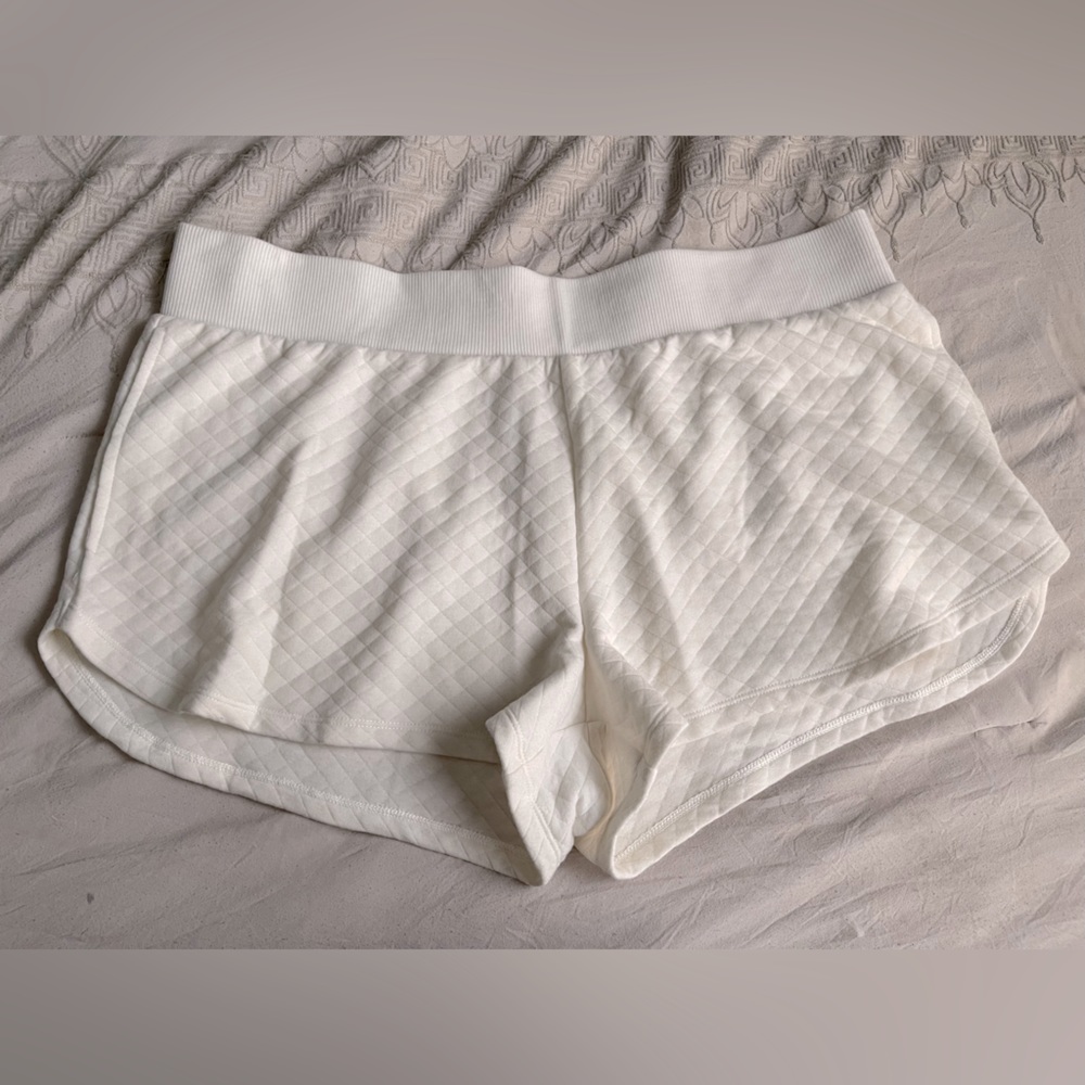 White pajama shorts